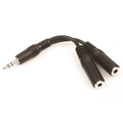 Sandberg 3.5mm Jack Splitter Cable, 2 x Audio Out, 5 Year Warranty Audio
