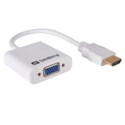 Sandberg_HDMI_Male_to_VGA_Female_Converter_Cable_25cm_White_5_Year_Warranty