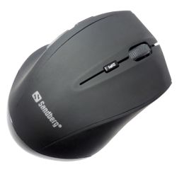 Sandberg 630-06 Wireless Optical Mouse, 1600 DPI, 5 Buttons, Black, 5 Year Warranty