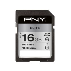 PNY Elite SDHC 16GB SD Card, UHS-I Class 10 Memory Cards