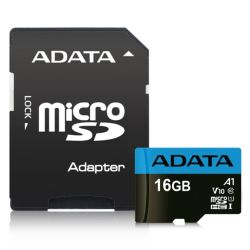 ADATA 16GB Premier Micro SD Card with SD Adapter, UHS-I Class 10 with A1 App Performance