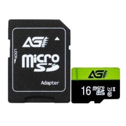 AGI TF138 16GB Micro SD Card with SD Adapter, Class 10  UHS Class 1