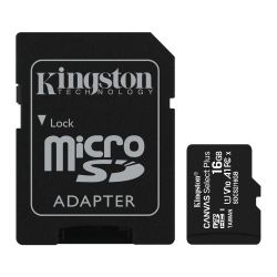 Kingston 32GB Canvas Select Plus Micro SD Card with SD Adapter, UHS-I Class 10 with A1 App Performance Memory Cards