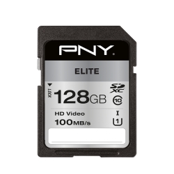 PNY Elite SDHC 128GB SD Card, UHS-I Class 10 Memory Cards