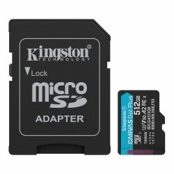Kingston 512GB Canvas Go! Plus Gen4 MicroSDXC Card with SD Adapter, UHS-I Class 10, U3, A2 App Performance, 200MBs