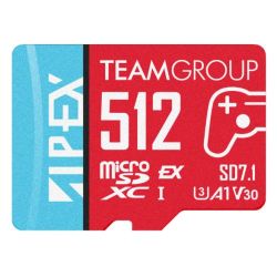 Team 512GB Apex SD7.1 MicroSDXC Express Card, Nintendo Switch 2 Ready, 800MBs