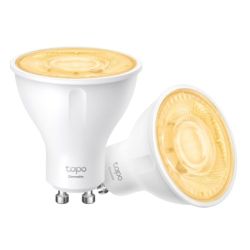 TP-LINK TAPO L610 2-Pack Smart Wi-Fi Spotlight, Single Unit, Dimmable, Schedule & Timer, AppVoice Control, GU10 Lamp Base