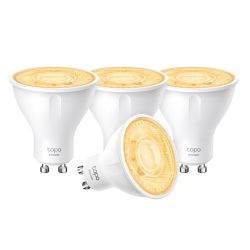 TP-LINK TAPO L610 4-Pack Smart Wi-Fi Spotlight, Single Unit, Dimmable, Schedule & Timer, AppVoice Control, GU10 Lamp Base