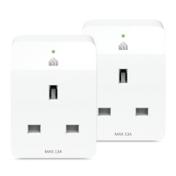 TP-LINK KP105 2-Pack Kasa Smart Wi-Fi Plug Slim, Remote Access, Schedule & Timer, Grouping, Voice Control