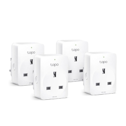 TP-LINK TAPO P100 4-Pack Mini Smart Wi-Fi Socket, Remote Access, Scheduling, Away Mode, Voice Control