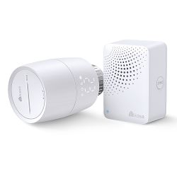 TP-LINK KE100 KIT Kasa Smart Thermostatic Radiator Valve Starter Kit, Schedule & Timer, AppVoice Control, Up to 32 Radiators, Hub Included