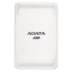 ADATA SC685 2TB External SSD, USB-C (USB-A Adapter), 3D NAND, Windows/Mac/Android Compatible, White External SSD Drives