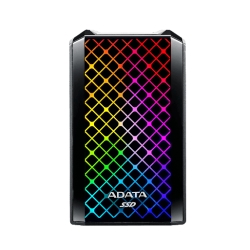 ADATA SE900G 2TB External RGB SSD, USB 3.2 Gen2x2 Type-C USB-A Adapter, RW 20002000 MBs, WindowsMacAndroid Compatible