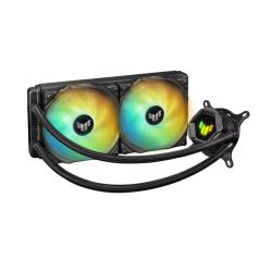 Asus TUF Gaming LC240 ARGB Liquid CPU Cooler, 240mm Radiator, ARGB Pump Head, 2 x ARGB PWM Fans