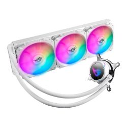 Asus ROG STRIX LC360 RGB 360mm Liquid CPU Cooler, 3 x Addressable RGB PWM Fans, White Cooling