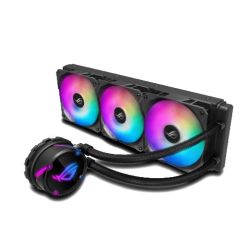 Asus ROG STRIX LC360 RGB 360mm Liquid CPU Cooler, 3 x Addressable RGB PWM Fans, Black Cooling