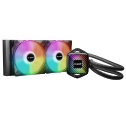 Be Quiet! Pure Loop 3 LX 240mm Liquid CPU Cooler, 2x Light Wings LX 3 Daisy-chained PWM Fans, ARGB Cooling Block w 10 Lighting Foils, Black