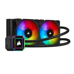 Corsair iCUE H100i ELITE CAPELLIX 240mm RGB Liquid CPU Cooler, 2 x 12cm ML120 RGB PWM Fans Cooling