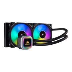 Corsair Hydro H100i RGB Platinum 240mm RGB Liquid CPU Cooler, 2 x 12cm PWM Fans Cooling