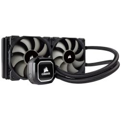 Corsair Hydro H100X 240mm Liquid CPU Cooler, 2 x 12cm PWM Fans, LED Pump Head Cooling