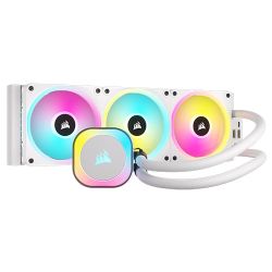 Corsair iCUE LINK H150i 360mm RGB Liquid CPU Cooler, QX120 RGB Magnetic Dome Fans, 20 LED Pump Head, iCUE LINK Hub Included, White