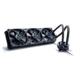 Fractal Design Celsius S36 360mm Liquid CPU Cooler, 3 x 12cm PWM Fans, Intelligent Temp-Control, Fan Hub, G 1/4inch Thread, Blackout Cooling