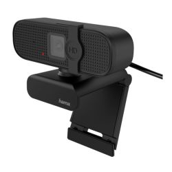 Hama C-400 FHD Webcam with Mic, 1080p, 30fps, Closable Lens, 360� Swivel Range, 70� Visual Angle