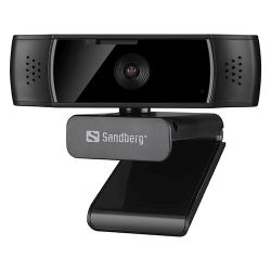 Sandberg USB Autofocus DualMic 1080p Webcam, Glass Lens, Autofocus, Auto Light Adjust, Digital Zoom, Stereo Mic, Clip-onStand, 5 Year Warranty