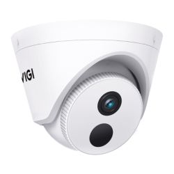 TP-LINK (VIGI C400HP-4) 3MP Indoor Turret Network Security Camera w/ 4mm Lens, PoE/12V DC, Smart Detection, Smart IR, WDR, 3D DNR, Night Vision, H.265+ Surveillance Cameras