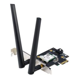 Asus PCE-AXE5400 AXE5400 Wi-Fi 6E Tri-Band PCI Express Adapter, Bluetooth 5.2, OFDMA & MU-MIMO