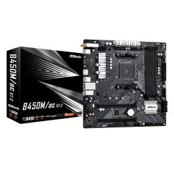ASMBB450MACR2.0 - Asrock B450MAC R2.0, AMD B450, AM4, Micro ATX, 4 DDR4, HDMI, GB LAN, AC Wi-Fi, 1x M.2 Asrock B450MAC R2.0, AMD B450, AM4, Micro ATX, 4 DDR4, HDMI, GB LAN, AC Wi-Fi, 1x M.2
