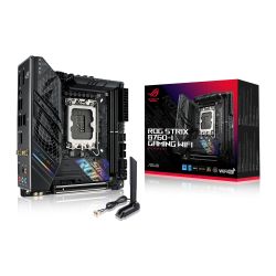 AUMBB760ISTWIV2 - Asus ROG STRIX B760-I GAMING WIFI, Intel B760, 1700, Mini ITX, 2 DDR5, HDMI, DP, Wi-Fi 6E, 2.5G LAN, PCIe5, RGB, 2x M.2 Asus ROG STRIX B760-I GAMING WIFI, Intel B760, 1700, Mini ITX, 2 DDR5, HDMI, DP, Wi-Fi 6E, 2.5G LAN, PCIe5, RGB, 2x M.2