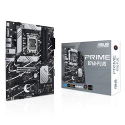 AUMBB760PLPR - Asus PRIME B760-PLUS, Intel B760, 1700, ATX, 4 DDR5, VGA, HDMI, DP, 2.5G LAN, PCIe5, 3x M.2 Asus PRIME B760-PLUS, Intel B760, 1700, ATX, 4 DDR5, VGA, HDMI, DP, 2.5G LAN, PCIe5, 3x M.2