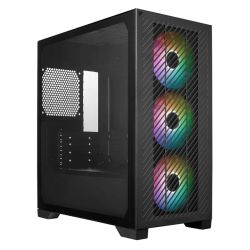 CAM-CMELITE301 - Cooler Master Elite 301 Gaming Case w Glass Side, Micro ATX, 3x ARGB Fans, PSU Shroud, Intake Grill, USB-C, Black Cooler Master Elite 301 Gaming Case w Glass Side, Micro ATX, 3x ARGB Fans, PSU Shroud, Intake Grill, USB-C, Black
