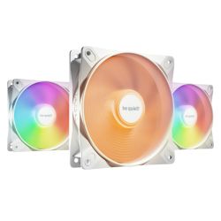 CF120-BQLWLXPWMX3-WH - Be Quiet! BL122 Light Wings LX 120mm PWM ARGB Case Fans 3 Pack, Rifle Bearing, Impeller w 16 LEDs, Daisy-Chain, Up to 1600 RPM, White Be Quiet! BL122 Light Wings LX 120mm PWM ARGB Case Fans 3 Pack, Rifle Bearing, Impeller w 16 LEDs, Daisy-Chain, Up to 1600 RPM, White