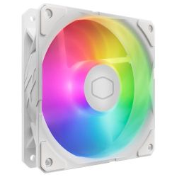 CF120-CMSFARGBW - Cooler Master SickleFlow Edge 120 ARGB 120mm PWM Case Fan, Up to 2500 RPM, Loop Dynamic Bearing, White Edition Cooler Master SickleFlow Edge 120 ARGB 120mm PWM Case Fan, Up to 2500 RPM, Loop Dynamic Bearing, White Edition