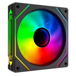 CF120-VIDINFINITY02-BLK - Vida Infinity02 120mm ARGB PWM Case Fan, Hydraulic Bearing, Infinity Mirror Effect on Centre & Sides, 800-1800 RPM, Black Vida Infinity02 120mm ARGB PWM Case Fan, Hydraulic Bearing, Infinity Mirror Effect on Centre & Sides, 800-1800 RPM, Black