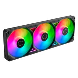 CF360-CMSF360ARGB - Cooler Master SickleFlow Edge 360 ARGB PWM Triple-Fan Single-Frame Unit, Up to 2500 RPM, Loop Dynamic Bearing, Single Connection, Black Cooler Master SickleFlow Edge 360 ARGB PWM Triple-Fan Single-Frame Unit, Up to 2500 RPM, Loop Dynamic Bearing, Single Connection, Black