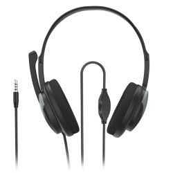 HS-HAMAP1000OFFICE - Hama HS-P100 V2 Ultra-lightweight Headset, 3.5mm Jack, Y-adapter, Padded Ear Pads, Inline Controls Hama HS-P100 V2 Ultra-lightweight Headset, 3.5mm Jack, Y-adapter, Padded Ear Pads, Inline Controls