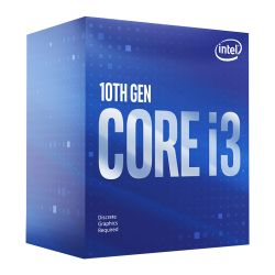 Intel Core I3-10100F CPU, 1200, 3.6 GHz 4.3 Turbo, Quad Core, 65W, 14nm, 6MB Cache, Comet Lake, No Graphics