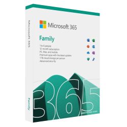 MSOF2021365F - Microsoft Office 365 Family, 6 Users - 5 Devices Each PC, Mac, iOS & Android, 1 Year Subscription Microsoft Office 365 Family, 6 Users - 5 Devices Each PC, Mac, iOS & Android, 1 Year Subscription