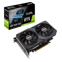 NVRTX3060X12ASDUALOCV2 - Asus DUAL RTX3060 V2 OC, PCIe4, 12GB DDR6, HDMI, 3 DP, 1867MHz Clock, RGB Lighting, Overclocked, LHR Asus DUAL RTX3060 V2 OC, PCIe4, 12GB DDR6, HDMI, 3 DP, 1867MHz Clock, RGB Lighting, Overclocked, LHR