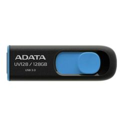 PEN-128ADATA-UV128-B - ADATA 128GB UV128 USB 3.0 Memory Pen, Retractable, Capless, Black & Blue ADATA 128GB UV128 USB 3.0 Memory Pen, Retractable, Capless, Black & Blue