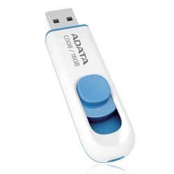 PEN-16ADATA-C008W - ADATA 16GB C008 USB 2.0 Memory Pen, Retractable, Capless, White ADATA 16GB C008 USB 2.0 Memory Pen, Retractable, Capless, White