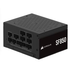 PSU-850CORSFPLAT - Corsair 850W SF Series SF850 SFX PSU, Fully Modular, 80+ Platinum, Fluid Dynamic Fan, ATX 3.1, PCIe 5.1, SFX-to-ATX Bracket Corsair 850W SF Series SF850 SFX PSU, Fully Modular, 80+ Platinum, Fluid Dynamic Fan, ATX 3.1, PCIe 5.1, SFX-to-ATX Bracket