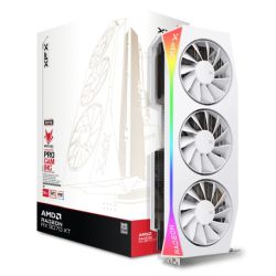 RADRX907XT16XFMERGEWHOC - XFX Mercury RX9070 XT OC White Gaming Edition with RGB, PCIe5, 16GB DDR6, HDMI, 3 DP, 3100MHz Clock, Overclocked XFX Mercury RX9070 XT OC White Gaming Edition with RGB, PCIe5, 16GB DDR6, HDMI, 3 DP, 3100MHz Clock, Overclocked