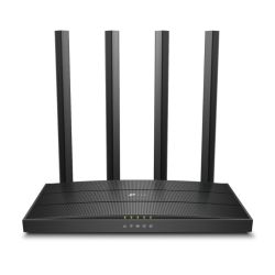 TP-LINK Archer C6, AC1200 867+300 Wireless Dual Band GB Cable Router, 4-Port, MU-MIMO, Access Point Mode