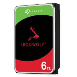 Seagate 3.5, 6TB, SATA3, IronWolf NAS Hard Drive, 5400RPM, 256MB Cache, 8 Drive Bays Supported, OEM