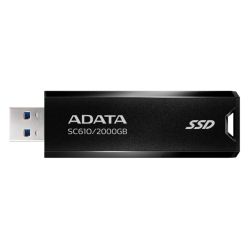 SSDEX-2TBADSC610BR - Adata SC610 2TB Pocket Size External SSD, USB 3.2 Gen2 Type-A, Capless Retractable Design, Key Ring Adata SC610 2TB Pocket Size External SSD, USB 3.2 Gen2 Type-A, Capless Retractable Design, Key Ring