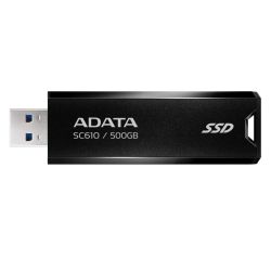 SSDEX-500ADSC610BR - Adata SC610 500GB Pocket Size External SSD, USB 3.2 Gen2 Type-A, Capless Retractable Design, Key Ring Adata SC610 500GB Pocket Size External SSD, USB 3.2 Gen2 Type-A, Capless Retractable Design, Key Ring